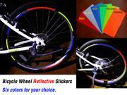 New Fluorescent MTB Cycle Cycling Bike Bicycle Wheel Rim Stickers Reflective Decal Tape Signs red