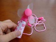 New Summer Portable Hand Cranking Mini Pocket Fan cooler cooling For Kids Children Sports hand cranked Toys fans deep pink