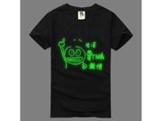 2PCS fashion Luminous Fluorescent T Shirts T Shirt Tee Top round collar crew neck short sleeves costume costumes apparel clothes tops Summer Cotton for Lovers c