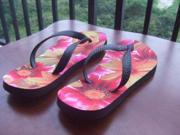 New Flip Flops Sandals Thongs Slippers Open Toe Stylish summer shoes casual beach EVA base flat foam SIZE L US SIZE 9 10.5