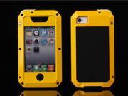 For Apple iPhone 4 4s cases covers Genuine Case Cover Skin Gorilla Glass Waterproof Dustproof Shockproof frame skin gorgeous metallic case New yellow