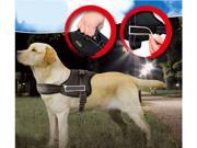 New Adjustable Padded Soft Durable Harness For Dog Side Buckle Reflective Stitching Hand Grip Black XS
