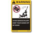 2PCS funny Danger Signs warning decals caution label danger sticker decal sign stickers for your Hatching eggs Egg Incubator or Reptile Chicken Hovabator