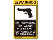 2PCS NO Trespassing Funny Stickers Shot Danger Decals Sign X Violators Hunting Warning Decals Danger label vinyl sign