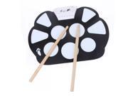 Portable Electronic Roll up Drum Pad Kit Silicon Foldable with Stick