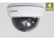Indoor Fake Dummy Security Camera Dome Style 4 Pack