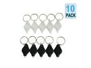 Mini Keychain LED Flashlight Micro Torch Light with Keyring 10 Pack