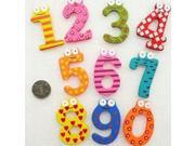 Wooden Fridge Magnets Colorful Number Collection for Decoration and Fun Set of 10