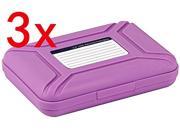 SISUN PHX 35 Professional Premium Anti Static Hard Drive Protection Box for 2.5 3.5 Inch HDD Storage Grey Purple Yellow Blue Green 3x Purple