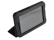 Flip Folio PU Leather Case Stand Cover Skin for Lenovo IdeaTab A1000 Tablet PC Black