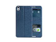 View Window Genuine Leather PU Case Flip Stand Cover For HTC Desire 816 800 D816W Deep Blue