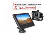 2.4GHz Wireless Car Rear View Camera System 7 inch TFT LCD Monitor