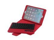 Wireless Bluetooth Keyboard PU Leather Case Cover For iPad Mini 4 Red