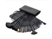 Professional 32 Pcs Make Up Tools Pincel Maquiagem Superior Soft Cosmetic Makeup Brush Set Kit Pouch Bag Case Black