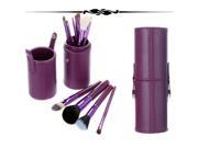 Professional 12Pcs Cosmetic Makeup Brush Tool Kit Set Cup holder Eyeshadow Powder Concealer Purple