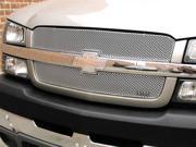 2002 2006 CHEVY AVALANCHE UPPER GRILLE 2 Pieces w o body cladding Aluminum Silver