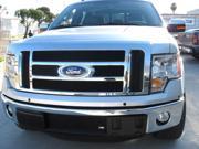 2009 2012 FORD F150 LARIAT KING RANCH MDL GRILLE UPPER 6pc and BUMPER INSERT fits all except Raptor Lariat limited Harley Edition Black Finish