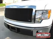 2009 2012 FORD F150 FX4 STX XL XLT GRILLE UPPER 1PC and BUMPER INSERT fits all except Raptor Lariat limited Harley Edition Black Finish