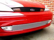 2000 2004 FORD FOCUS LOWER GRILLE with O.E Fog Lamps Aluminum Silver