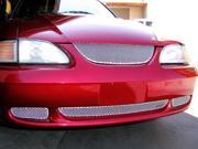 1994 1998 FORD MUSTANG GRILLE UPPER and LOWER Silver Finish