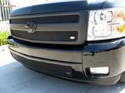 2007 2010 CHEVY SILVERADO GRILLE UPPER 2pc and LOWER 1pc 1500 series Black Finish