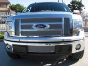 2009 2012 FORD F150 LARIAT KING RANCH MDL GRILLE UPPER 6pc and BUMPER INSERT fits all except Raptor Lariat limited Harley Edition Silver Finish