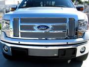 2009 2012 FORD F150 LARIAT KING RANCH MDL UPPER GRILLE 6pc Aluminum Silver