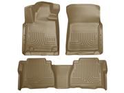 2010 2011 Toyota Tundra Husky Liners TAN FRONT 2ND SEAT FLOOR LINERS WEATHERBEATER SERIES