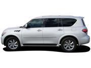 Painted Body Side Molding with Chrome Insert for Infiniti QX56 2011 2013 Moonlight White Pearl QAA