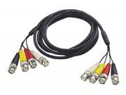 15 AVC404S 4 BNC plugs to 4 BNC Plugs 0.5 Meter Patch Cable