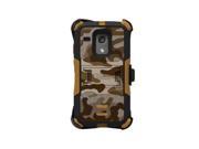 Beyond Cell Tri Shield Kombo Case For Motorola Moto G XT1032 Brown Camouflage