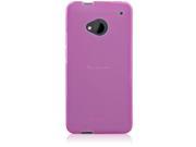 Naztech TPU Polycarbonate Case Cover for HTC one M7 Snap On Rubber Pink