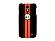 Trexta Leather Retro Racing Snap On Case Cover Samsung Galaxy S4 Black Orange