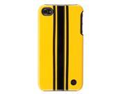 Trexta Leather Racing Snap On Case iPhone® 4 4s Black Yellow