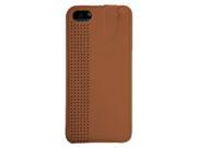 Trexta Genuine Leather Thin Flip Case for iPhone® 5 5s Light Brown