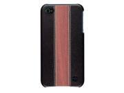 Trexta Wood Leather Series Snap On Case for iPhone® 4 4s Brown Cherry Wood