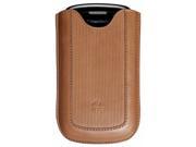 Trexta Fitt Small Leather Slim Case Pouch for BlackBerry® Bold 9700 Curve 8520 Light Brown