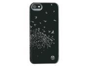 Trexta Laser Engraved Leather Flying Birds Snap On Case for iPhone® 5 5s Black