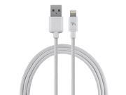 Apple Certified Lightning Cable by Tech Armor 2FT White Tough Braided Extra Strong Jacket Sync Charge iPhone iPad 2 Year Warranty