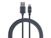 Apple Certified Lightning Cable by Tech Armor 6FT Space Grey Tough Braided Extra Strong Jacket Sync Charge iPhone iPad 2 Year Warranty