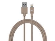 Apple Certified Lightning Cable by Tech Armor 6FT Gold Tough Braided Extra Strong Jacket Sync Charge iPhone iPad 2 Year Warranty