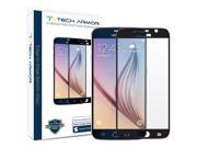 Galaxy S6 Glass Screen Protector Tech Armor Edge to Edge Ballistic Glass Samsung Galaxy S6 Screen Protector Black [1 Pack]
