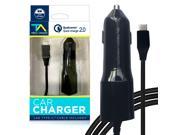 Type C Car Charger with USB Port 3.4Amp 15 Watts 5V DC Black by Tech Armor