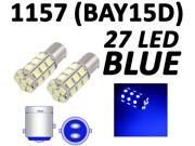 IG Tuning 1157 BAY15D 2357 7528 27 SMD 5050 LED Turn Signal Light Side Marker Dome License Plate Reverse Bulbs Blue