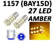 IG Tuning 1157 BAY15D 2357 7528 27 SMD 5050 LED Turn Signal Light Side Marker Dome License Plate Reverse Bulbs Amber Yellow
