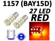 IG Tuning 1157 BAY15D 2357 7528 27 SMD 5050 LED Turn Signal Light Side Marker Dome License Plate Reverse Bulbs Red