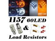 IG Tuning 60 SMD White Amber Dual Color 1157 7528 2357 Switchback LED Bulbs For Turn Signal Parking Lights with 50W 6OHM LED Load Resistors