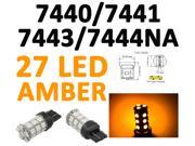 IG Tuning 27 SMD Yellow Amber 7440 7441 7443 7444 992A T20 LED Replacement Bulbs Reverse Turn Signal Corner Stop Parking Side Marker Tail and Backup Ligh