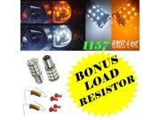 White Amber Switchback Dual Color 1157 2357 SMD LED Turn Signal Lights Resistor by Autolizer