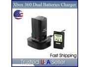 Controller Battery Charger Dock 2 Rechargeable Battery Compatible with Xbox 360